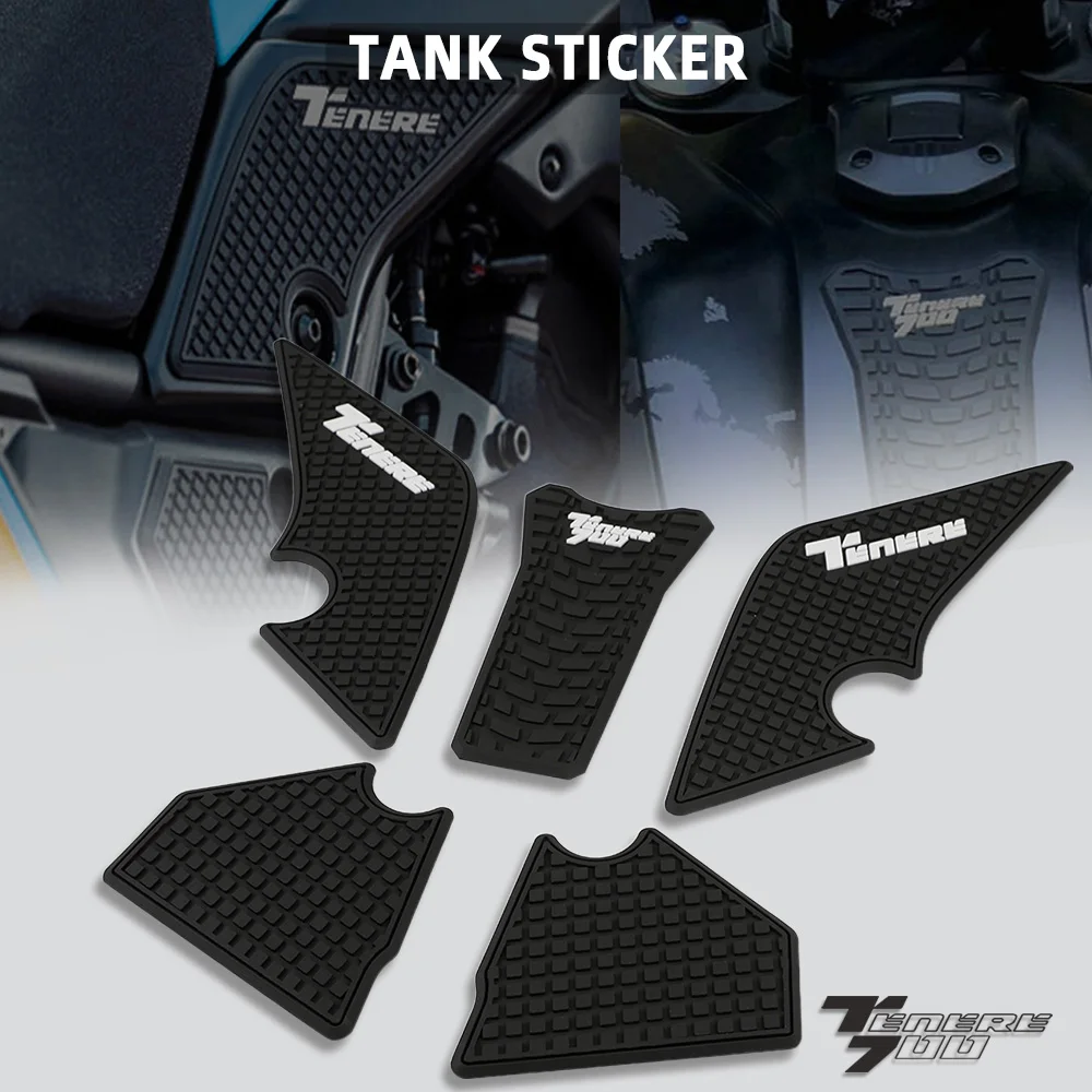 For YAMAHA Tenere 700 Rally T700 XTZ 690 T 700 Motorcycle Non-slip Side Fuel Tank Stickers waterproof pad stickers Tenere700