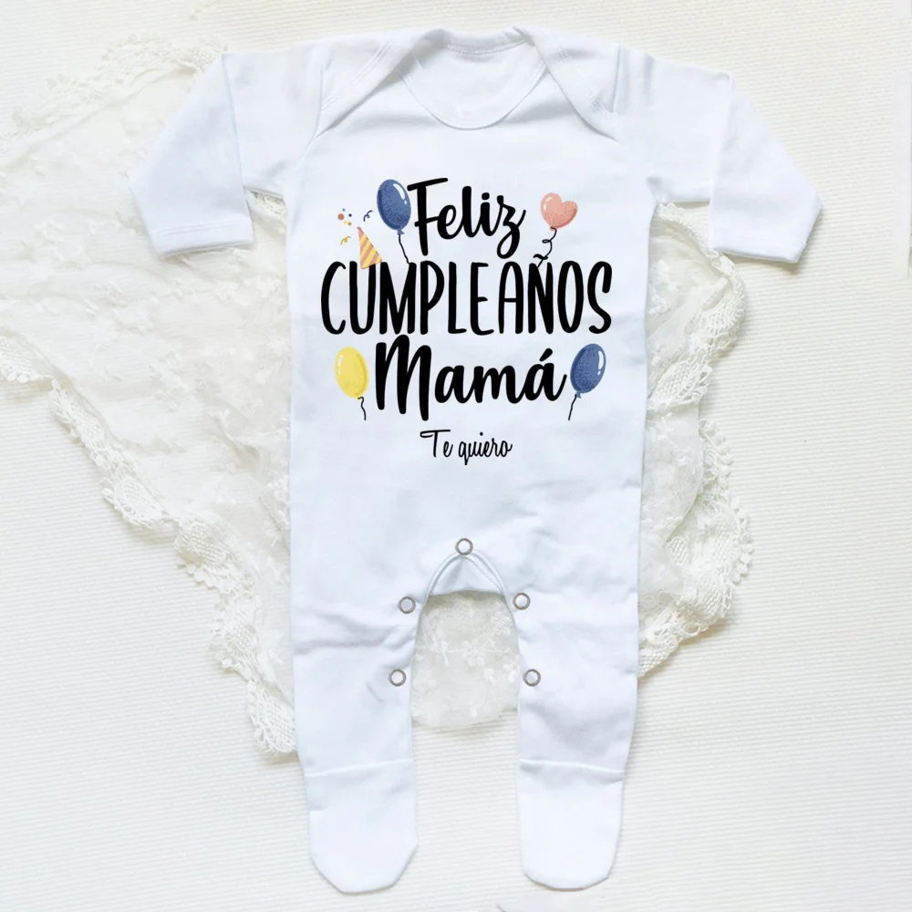 Happy Mother's Day Mom Baby Sleepsuit 1st Mothers Day Baby Grow Pyjamas New Mummy Gift Toddler Infant Boys Girls Outfits