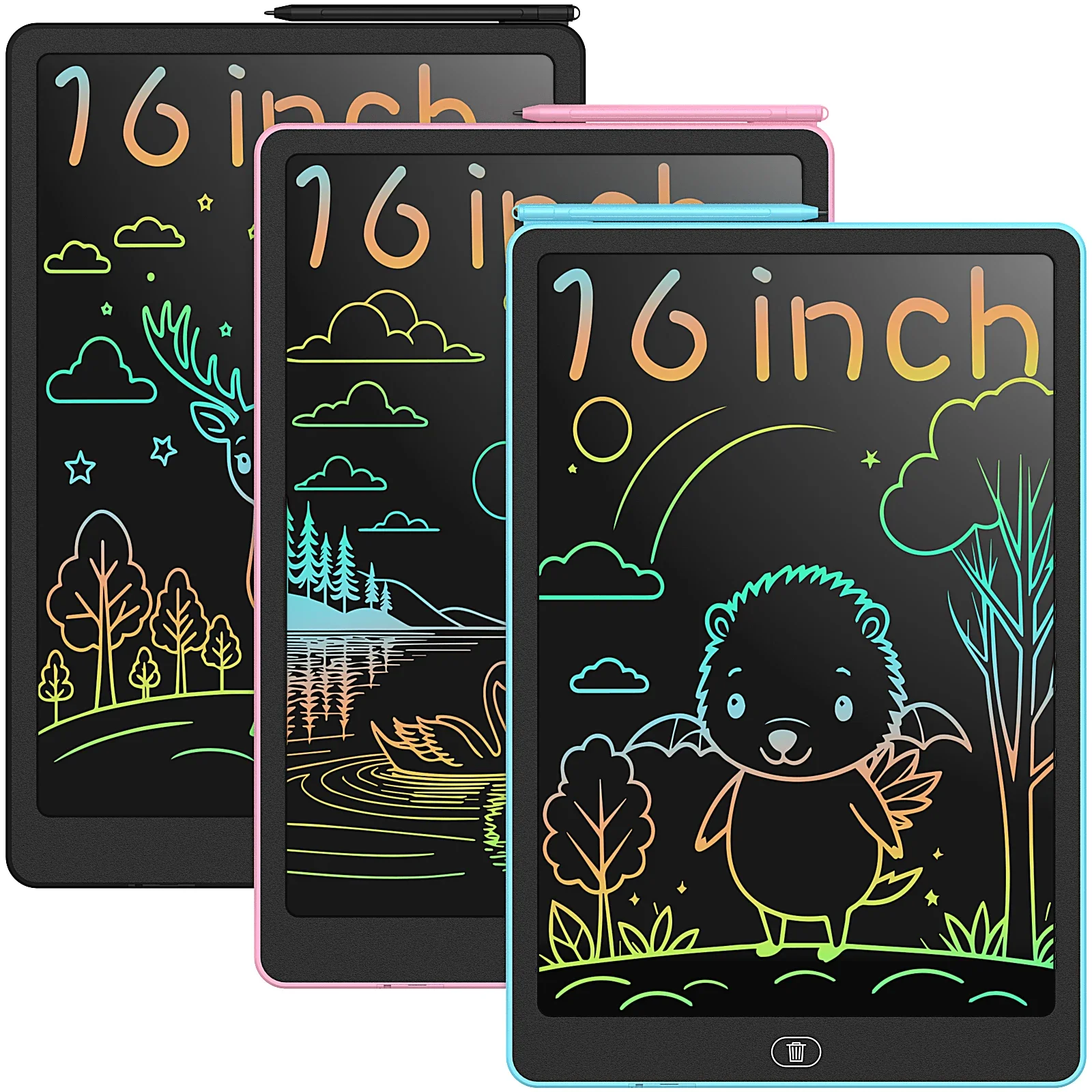 10/12/16 pollici LCD Tavoletta da disegno Tavolo da disegno Montessori Giocattoli educativi da disegno per bambini Studenti Lavagna magica Regali giocattolo