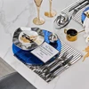 Luxury Silver & Blue Special Shaped Ceramic Tableware Set 1