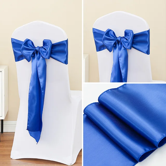 Ceintures à nœud de chaise en Satin, 6 pièces, nœuds de chaise de mariage, attaches papillon pour fête, événement, hôtel, Banquet, décorations pour la maison, cadeaux, nouvelle collection 3