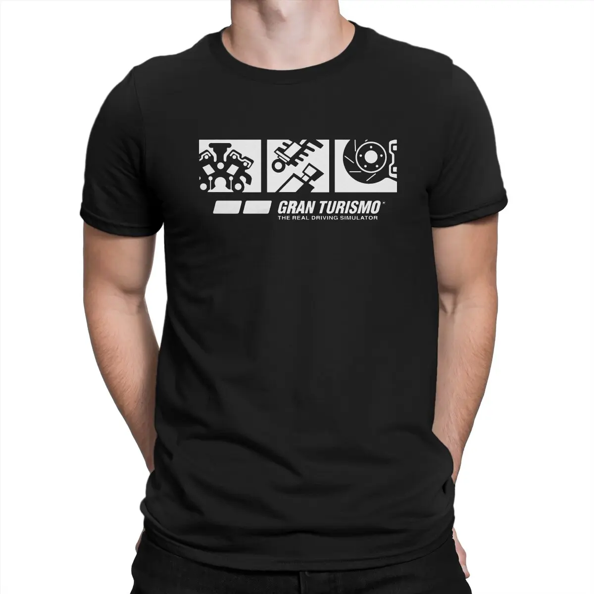 

Men's Tune Up Shop1 T Shirts Gran Turismo Racing Game Cotton Clothes Novelty Short Sleeve Round Neck Tee Shirt Printed T-Shirt