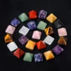 1pc Natural Agate Stone Gems Mineral Crystal Quartz Mini Pyramid Chakra Reiki Energy Healing Point Tower Room Home Decoration 5