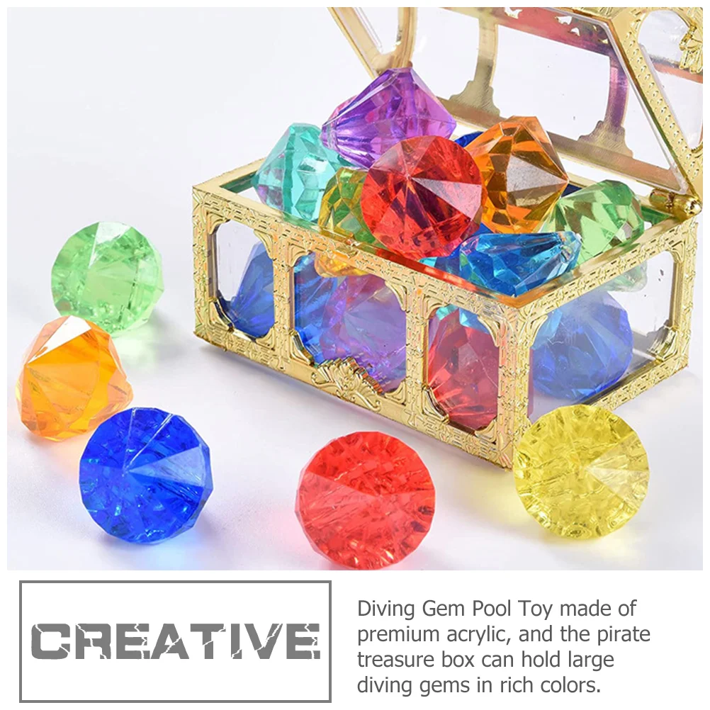 Pool Toys Fake Diamond Underwater Acrylic Diving Gems Model for Kids Ages 4-8 Jewlery