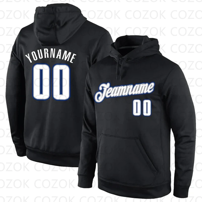 Customized Hoodies Black White Color Jersey 3D Printed  Unisex Pullovers Hoodie Casual Sweatshirts