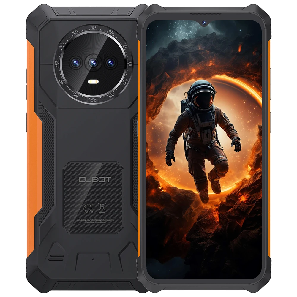 Smartphone Android ultradelgado y resistente Cubot KingKong ES, 16 GB de RAM (6+10 GB ampliables), 128 GB de ROM, pantalla de 6,56 pulgadas a 90 Hz, batería de 5100 mAh, resistente al agua IP68/IP69K. 4G celular