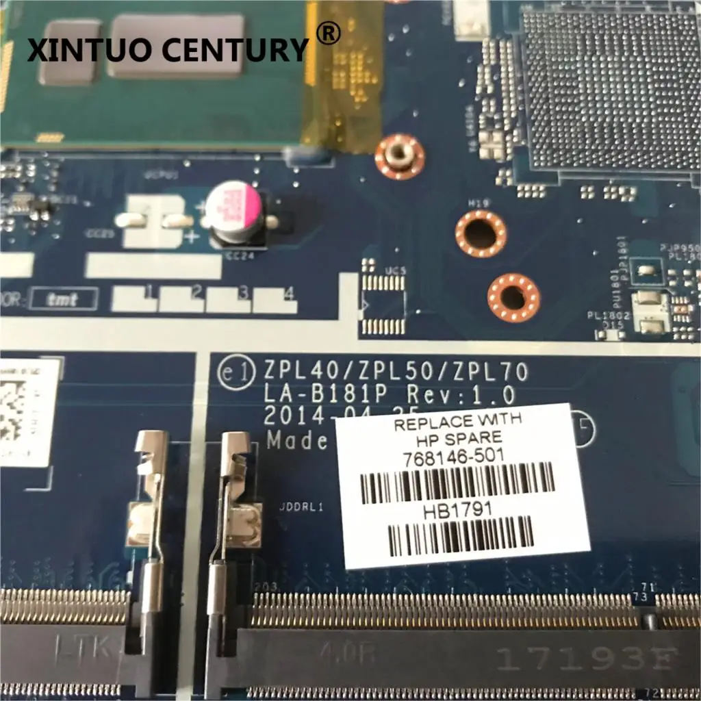 마더 보드 ZPL40/ZPL50/ZPL70 LA-B181P HP Probook 440/G2 450 G2 470/G2 함께 2957U 768056-001 782635-001 100% 테스트 ok