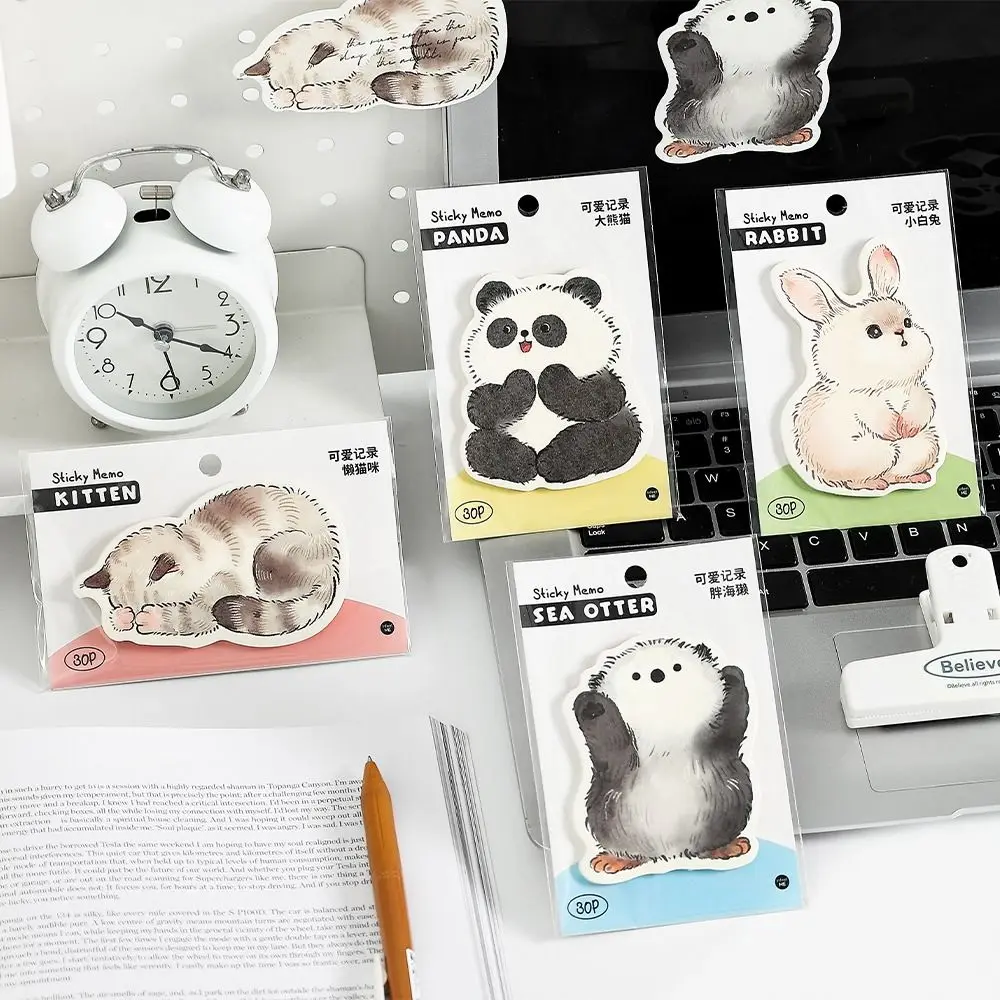 

Cute Kawaii Animal Sticky Notes Notepad Memo Pads Office School Supply Stationery Panda Cat Hare Bookmark Post