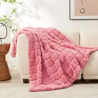 New Class A Rex Rabbit Hair Imitation Fur Rabbit Fleece Blanket Multifunctional Quilt Cover Blanket Leisure Blanket
