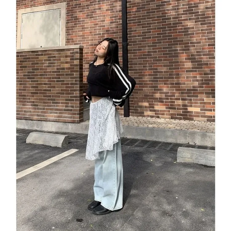 【Sinoon】★ 韓国人気 ★ Lace Layered Skirt Pants ★ 2 COLOR SINOON