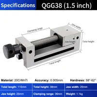 1.5/2 Inch High Precision Right Angle Vise Tools Steel Gad Tongs Manual Flat-nose Pliers For Fixture of Grinding Machine 2