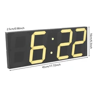 Large LED Wall Clock Digital Clock with Remote Control, Time Date Temperature Display Alarm Clocks , Auto-Dimming, Night Light for Classroom Living Room Bedroom Birthday Gift 7