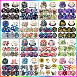 PhotoCustom 8pcs Diamond Art Coasters Diy Animal Pattern Drink Cup Cushion Strong Adhesion Diamond Painting Kits For Crafts