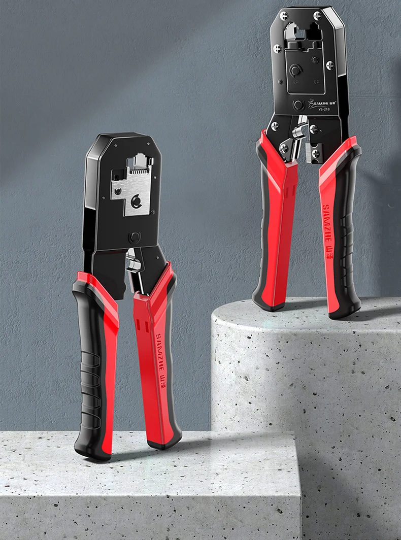 SAMZHE Multifunktionale Netzwerkkabel-Crimper RJ45 Crimpzange für CAT5e/6/7/8 8P/6P/4P Kraftsparende Ethernet-Kabelzange – Detail 15