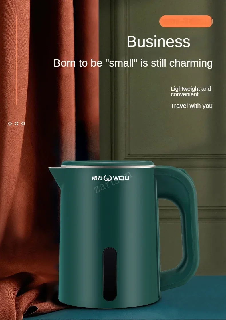 Description Picture 2 of item1.0L Mini Electric Kettle Small Capacity 304 Stainless Steel Teapot Hotel Dormitory Kettle Portable Travel Boil Water Pot 220V