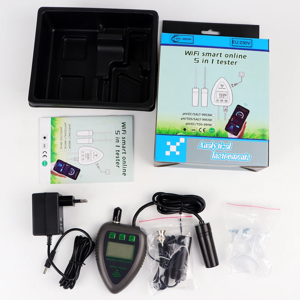 Tuya 5in1 Water Quality Tester for Pool Aquarium Fish Tank