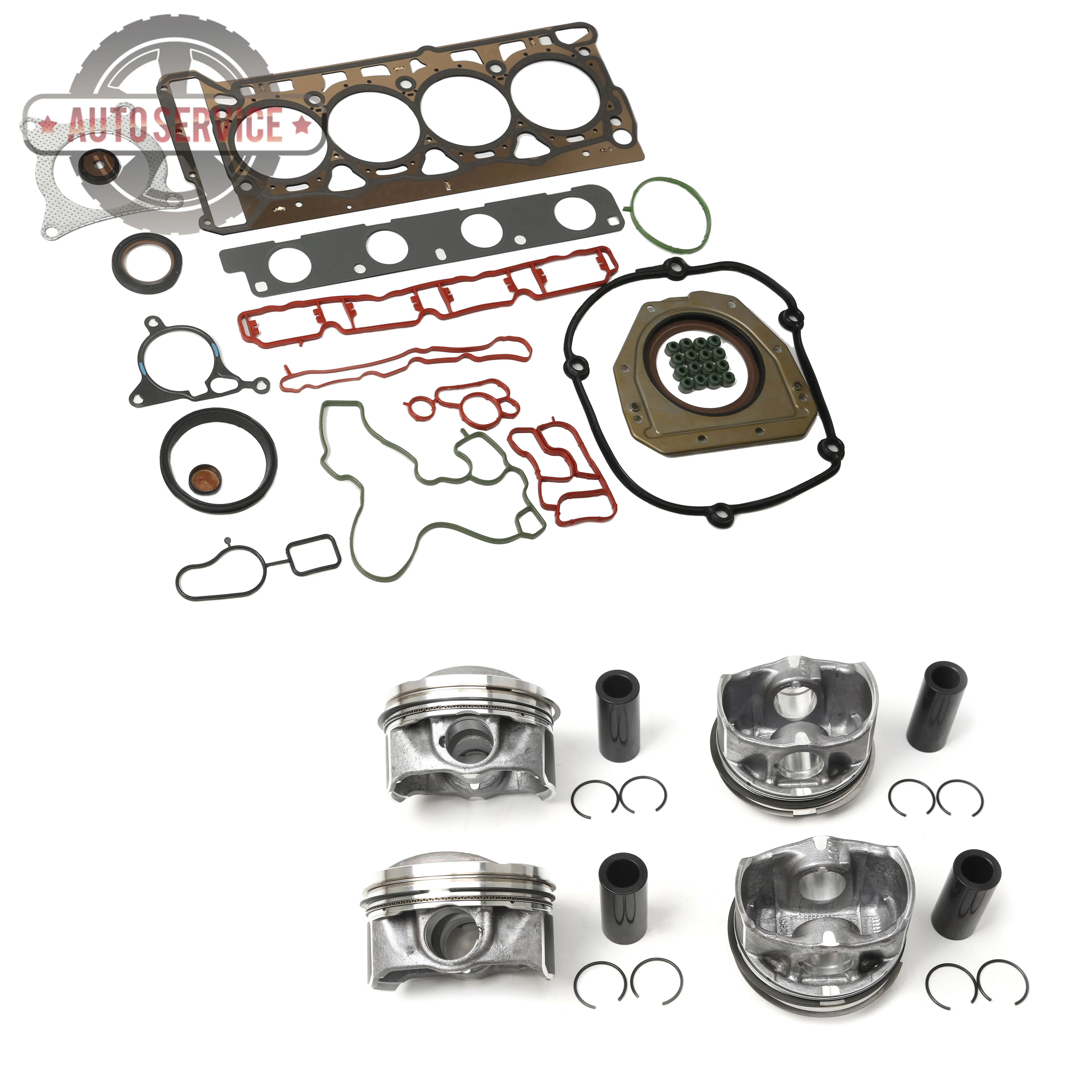 

06H107065DL Engine Pistons Oversize 0.5MM and Gaskets Kit For AUDI A3 A6 C7 Q3 Q5 Seat ALHAMBRA Skoda VW JETTA IV SCIROCCO III