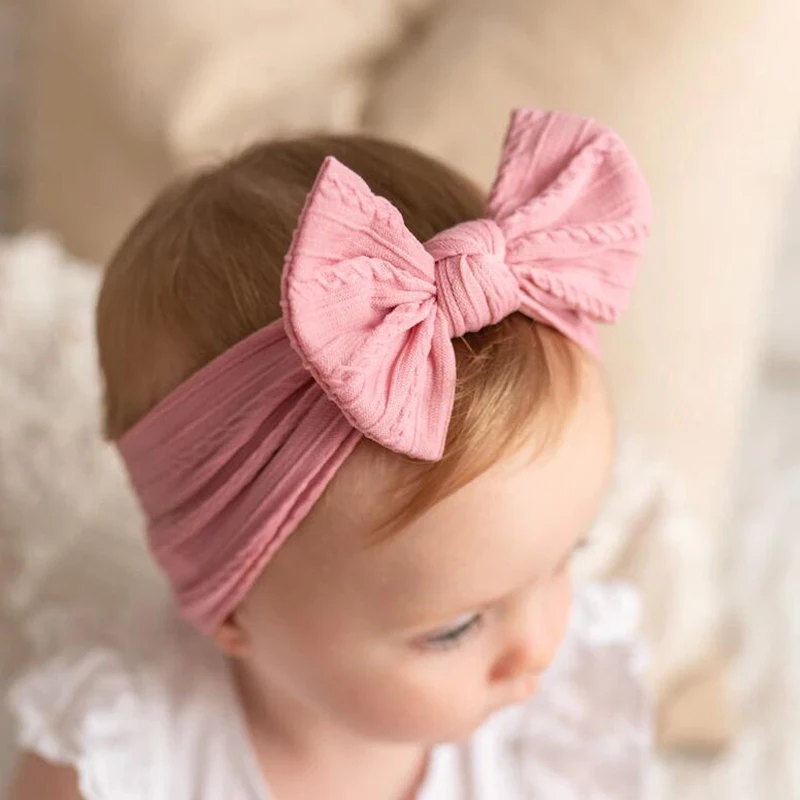 3Pcs/Set Cute Bowknot Baby Headband Turban Soft Elastic Baby Girls Hairband Newborn Hair Band Headwear Hair Accessories