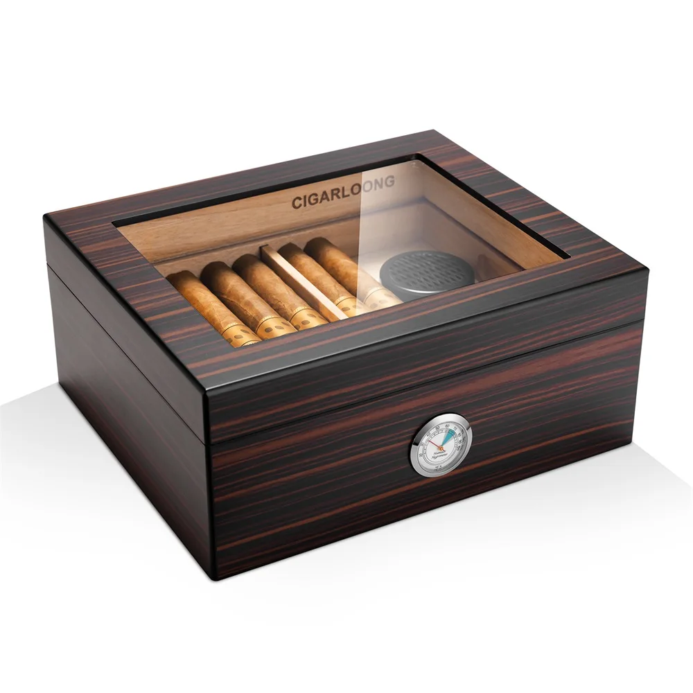 S0727c4ce1a9344d89ae7b3a9f2931ae4u Zigarrenhumidor aus spanischem Zedernholz mit großer Kapazität