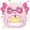 Glow Guards Axolotl Doll Toys Pink Soft Throw Pillows Sleeping Stuffed Animals Doll Cake Celebration Birthday Gift for Girls 1