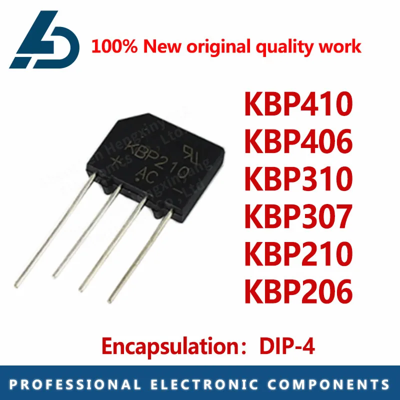 10 unidades de rectificador de puente rectificador DIP-4 KBP410 KBP406 KBP310 KBP307 KBP210 KBP206