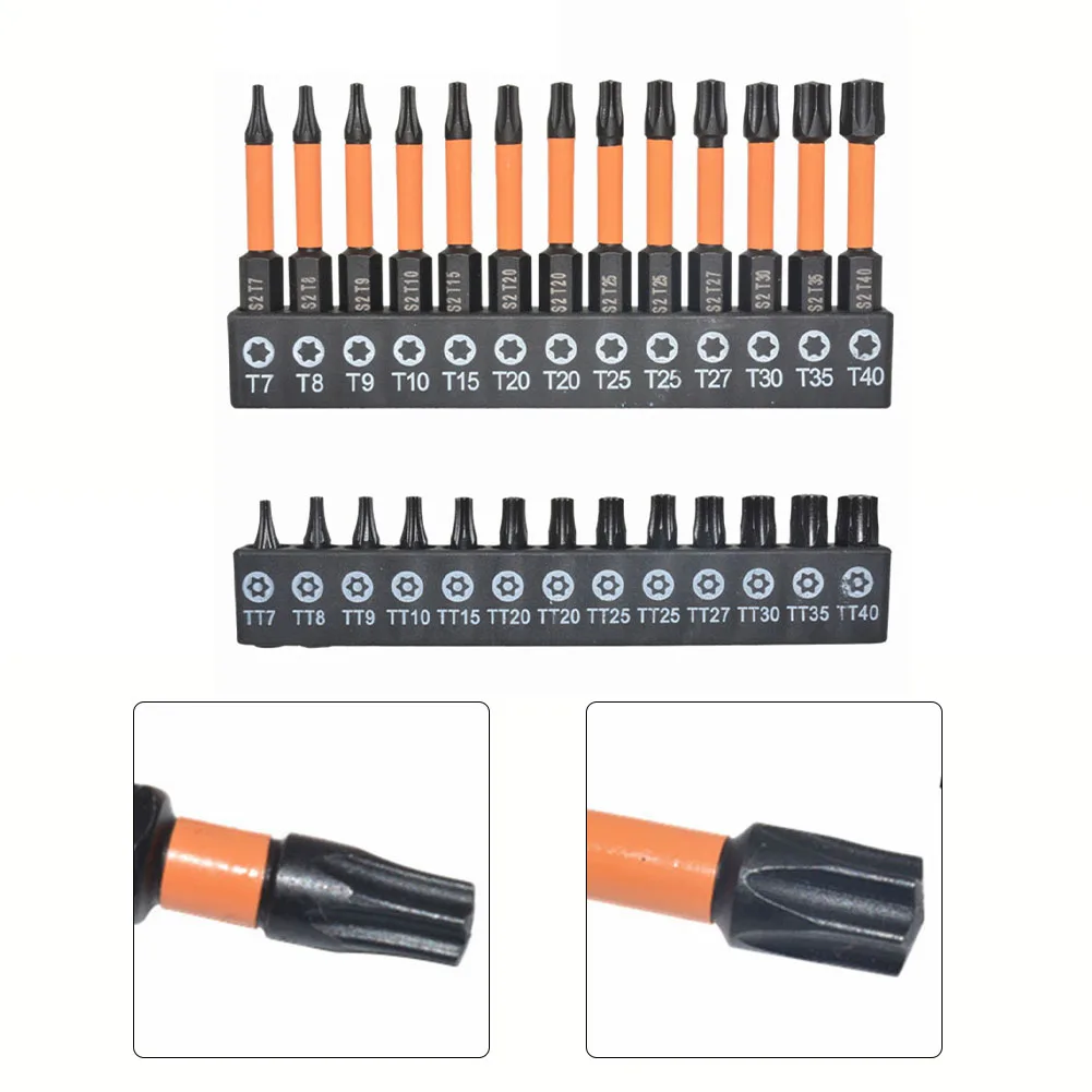 

Набор Бит Torx 26 шт., защита от темпера, звездообразные биты Torx, 1/4 дюйма, шестигранный хвостовик, быстрая замена, для ударного драйвера, сверла, отвертки
