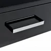 Computer Sit Stand Up Desk, Modern Look While Providing Reliable Stability ,Chrome 2-Drawer Writing Deskit Offers 5