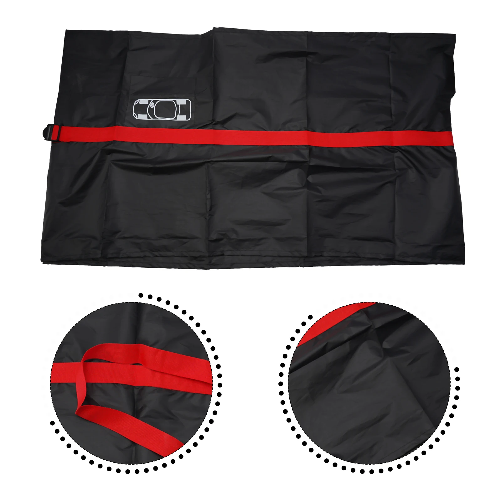 

1pc 13-23IN Black Strip/ Red Sripe Car Spare Tyre Tire Protection Cover Carry Tote Handle Storage Bags New L/S Size