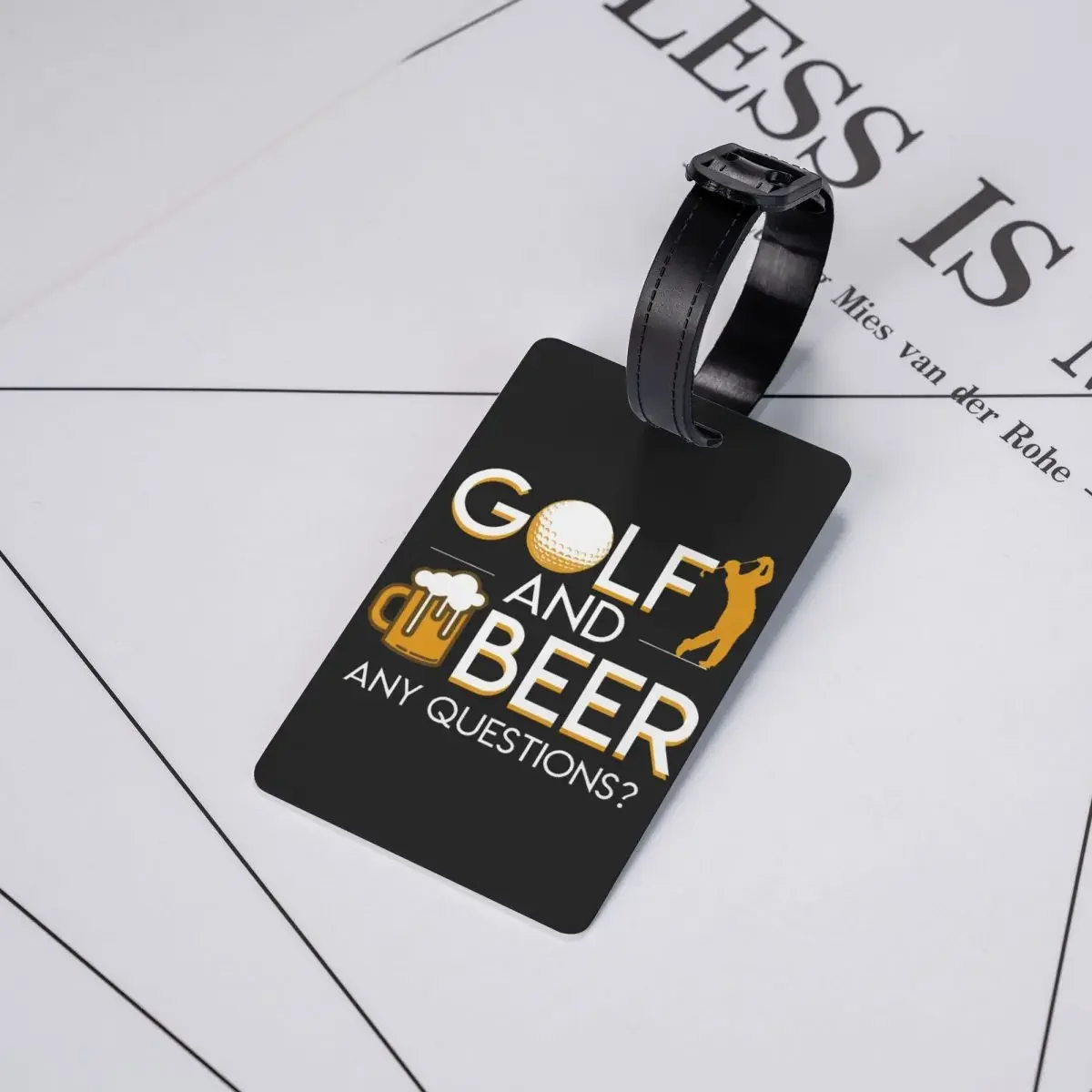 Custom Golf And Beer Luggage Tag Privacy Protection Baggage Tags Travel Bag Labels Suitcase 5