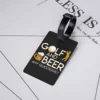 Custom Golf And Beer Luggage Tag Privacy Protection Baggage Tags Travel Bag Labels Suitcase 5