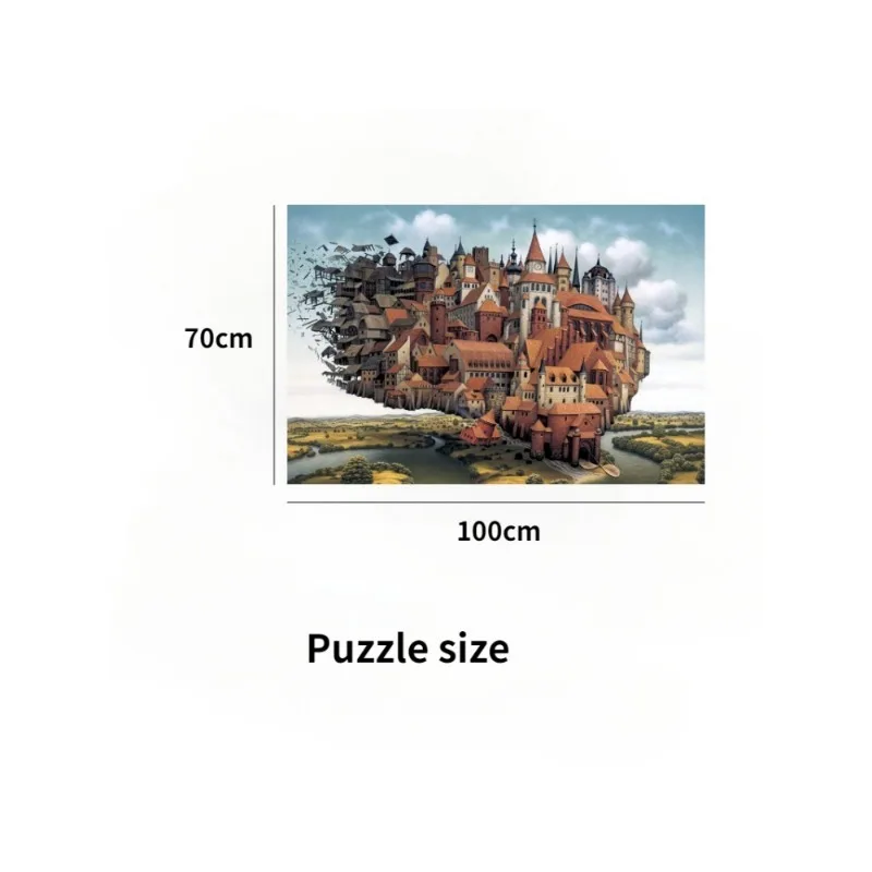 Jigsaw Puzzle 2000pcs Paper City of Sky High Difficulty Landscape Painting Creative Stress Relieving