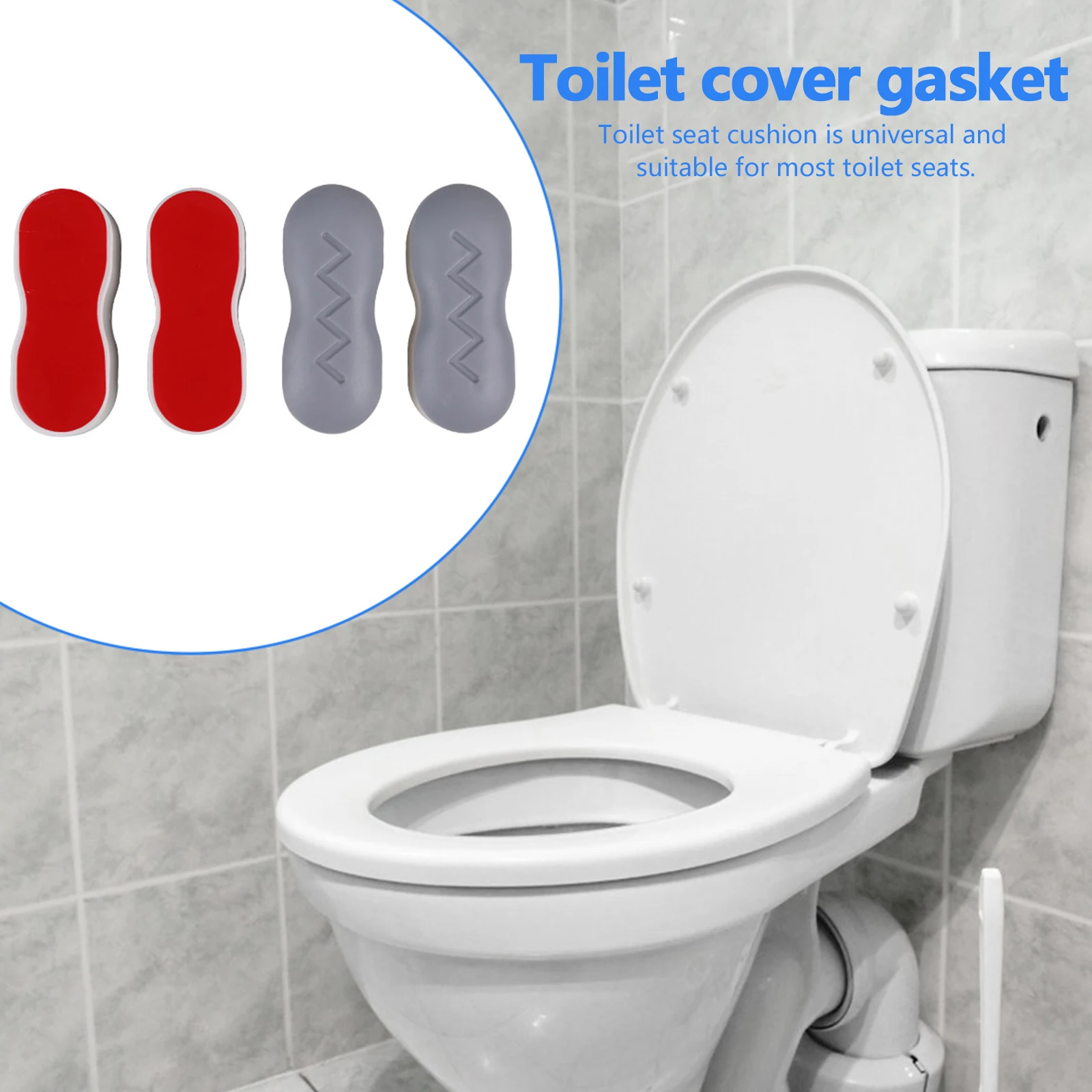 4pcs Arc Toilet Lid Shims Replacement Toilet Cover Heighten Spacer Cover ering Protective Shim Household Merchandises
