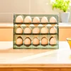 Upgrade Refrigerator Container Egg Rack - Portable Multi-layer Egg Tray Storage Box with BPA Free Reversible Timer 3
