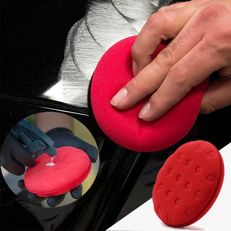 Car Detailing Sponge Wax Applicator Pads Shine 12CM Dia Dots Pressing Hand Polishing for Waxing Paint Ceramic Glas car cleaning sponge car polishing sponge car waxing pad