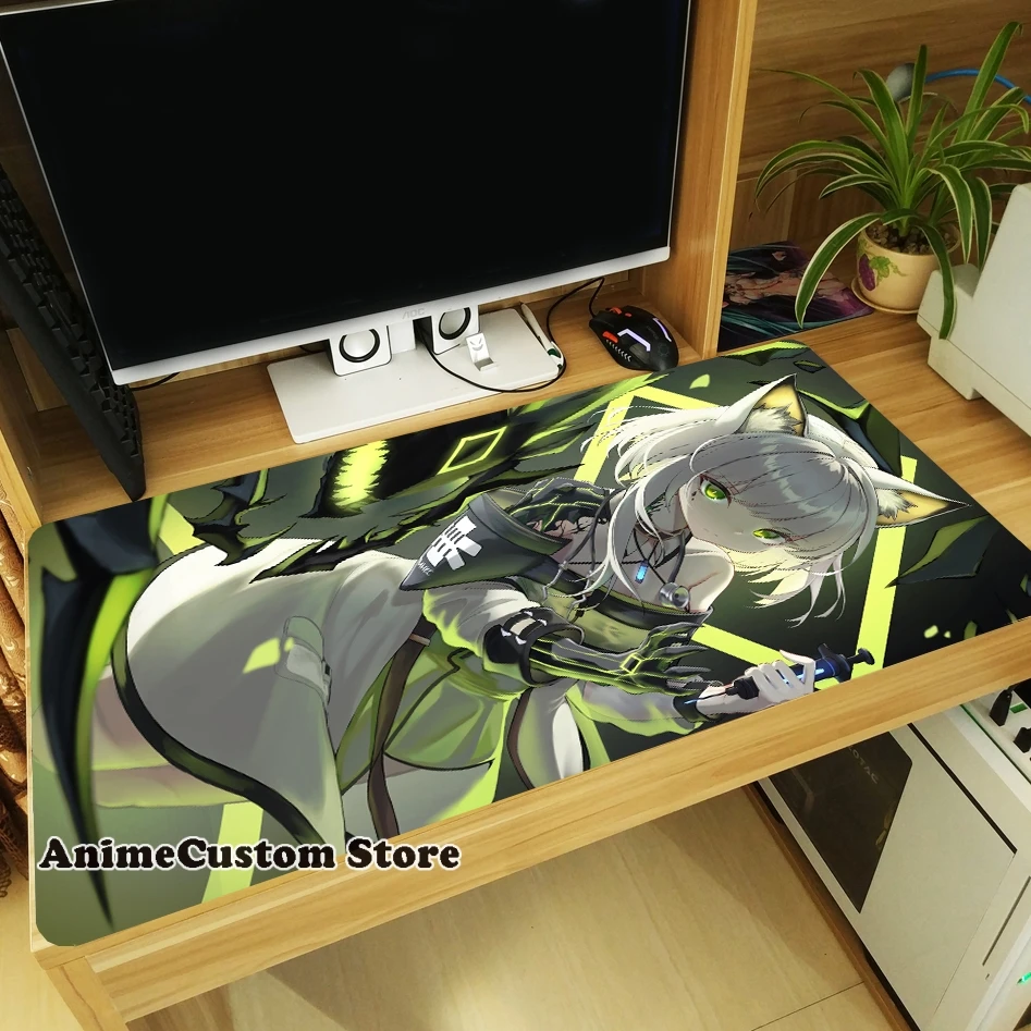 

Антискользящий большой коврик для мыши с рисунком аррыцари, Kal'tsit, коврик для ноутбука, коврик для клавиатуры, модный игровой коврик, подарок для косплея