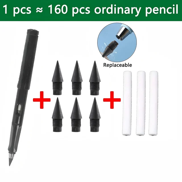10 Pcs/Set Unlimited Eternal new Pencil No Ink Writing Magic Pencil for Writing Art Sketch Stationery kawaii pen school supplies 1
