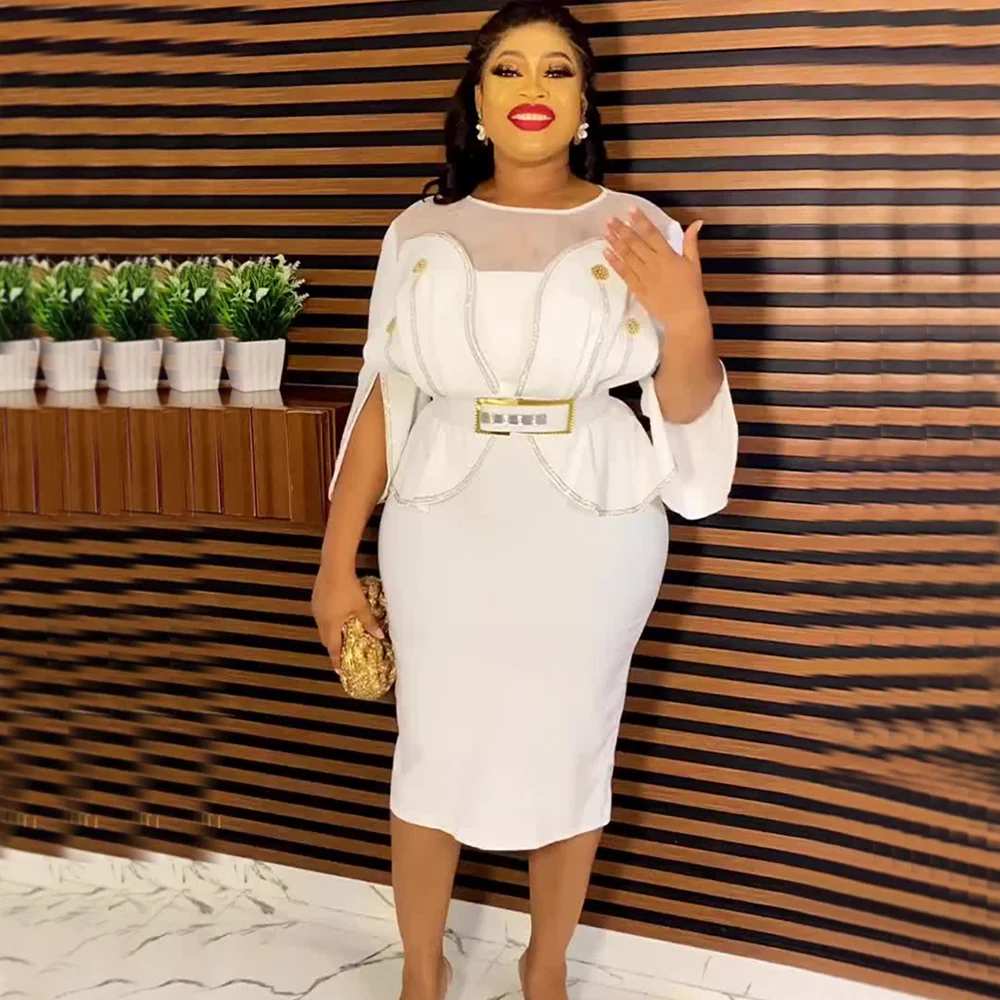 Elegant African Wedding Dresses for Women Dashiki Ankara Outfits Robe 2025  New Africa Clothing Plus Size Office Lady Party Dress - AliExpress 200000532