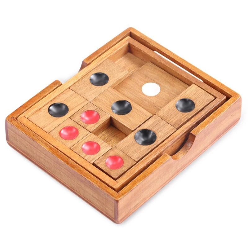 

Brain Teaser Educational Toys Chinese Sliding puzzles for kids Classical Wooden Slide Escape Puzzle Intelligence Development Toy