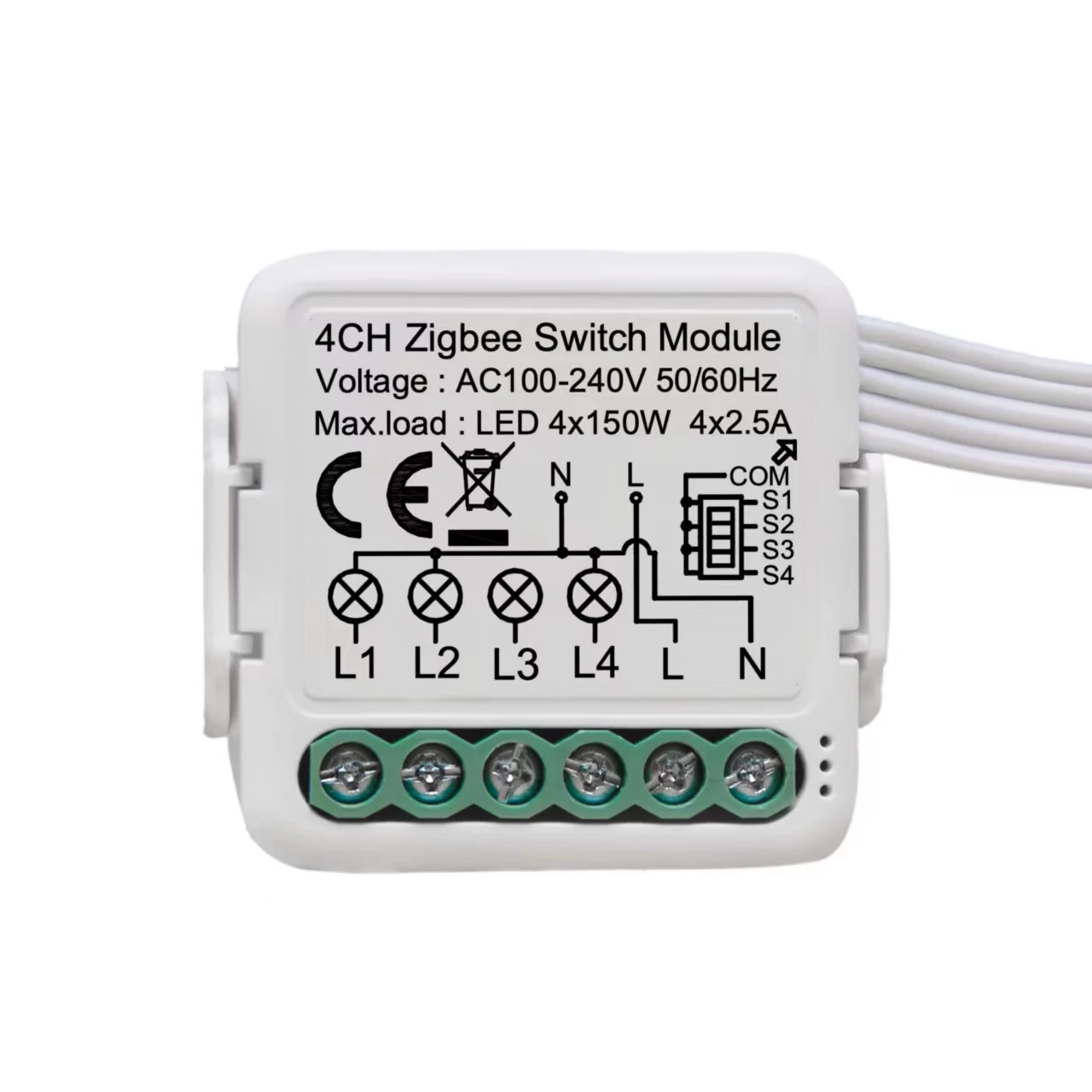 Tuya Smart Zigbee Light Switch Module 1/2/3/4 Gang Automation DIY Breaker 2 Ways