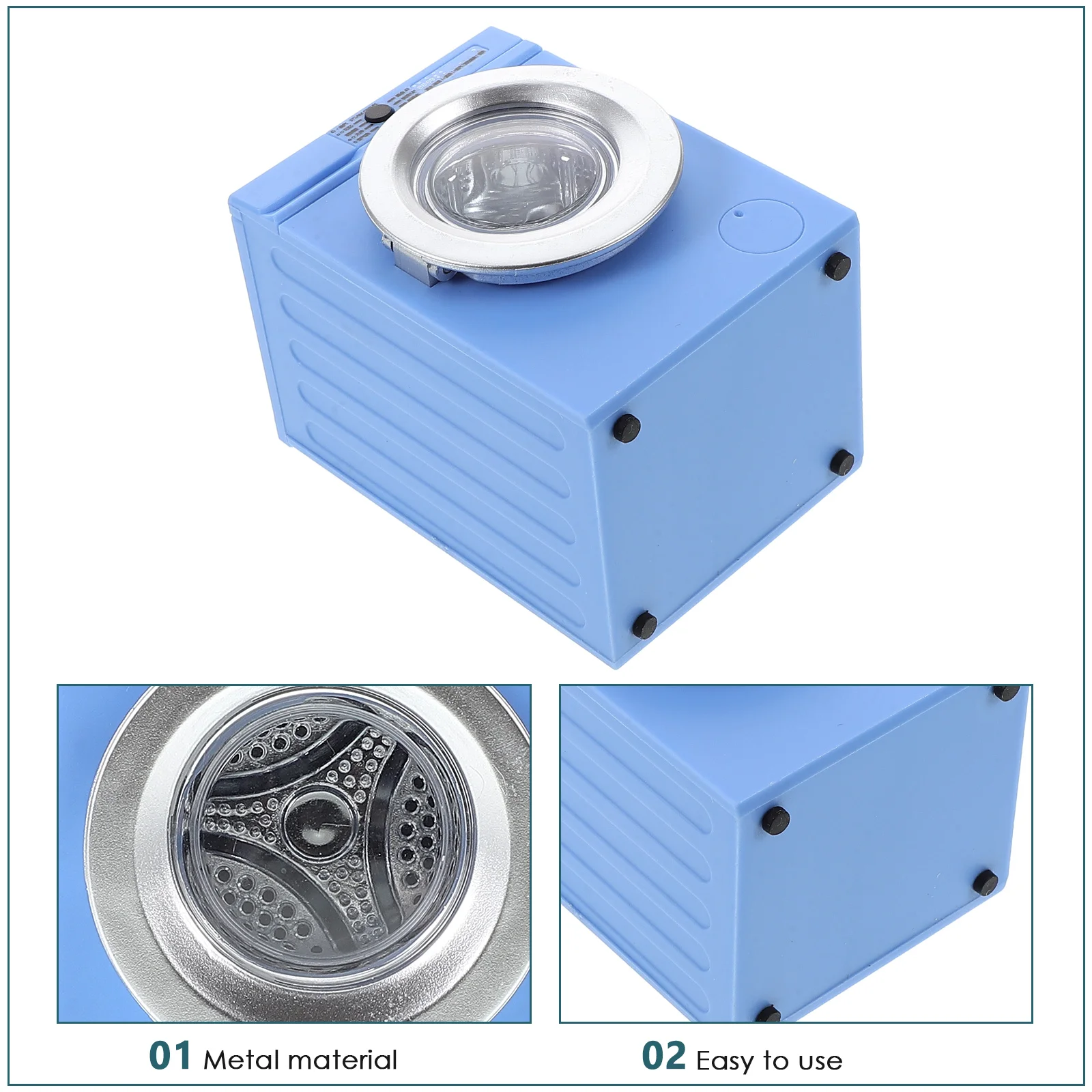 Portable Washer Washing Machine Model Toy Tiny Dollhouse White Mini Appliance Office