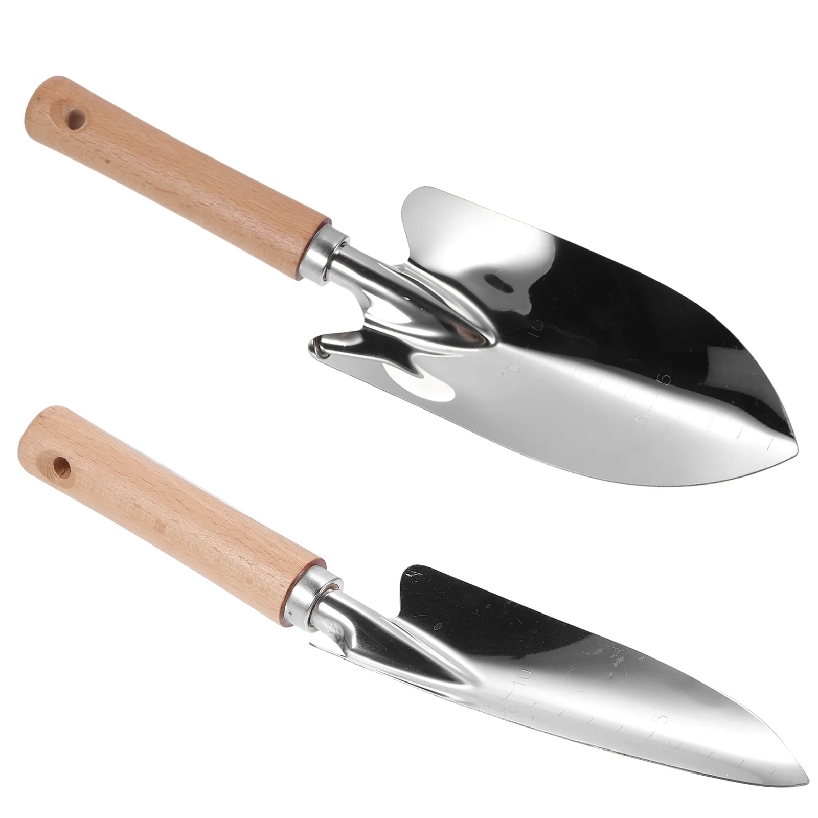 2 Pcs Tool Garden Trowel Outdoor Digging Bonsai Tools for Weeding Wooden Yard Soil Spade Small Child Flowerpot