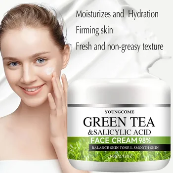 Crema per il viso al tè verde rassoda la cura della pelle rassoda idratante antietà precoce per pelli sensibili viso e collo viso bellezza pelle