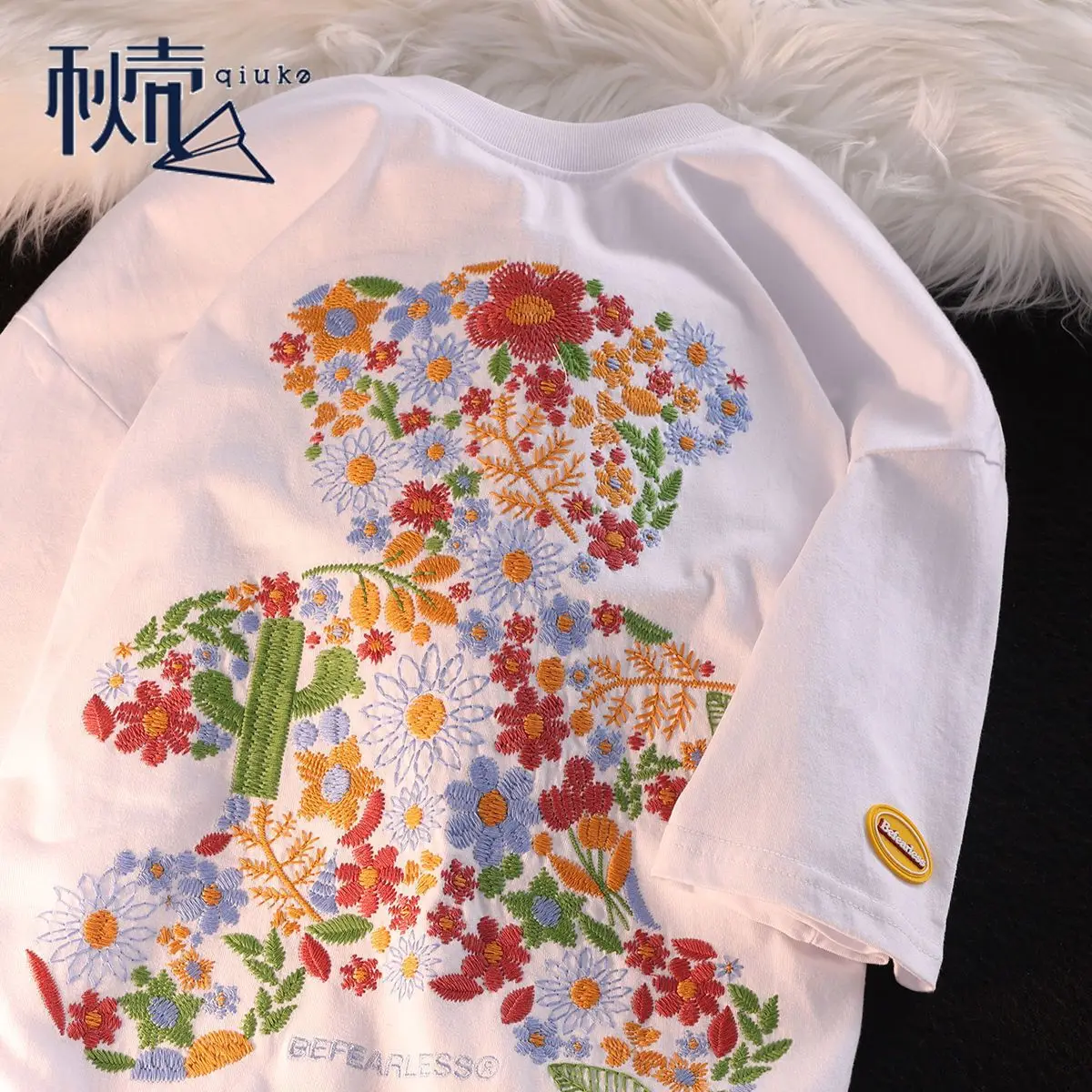 Japanese rabbit bear embroidered shirt yv30210