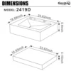 Modern Wall-Mount Rectangular Bathroom Sink Floating Vanity Shelf Set Stone Resin Vessel Sinks White Trough Drainage Smooth 6