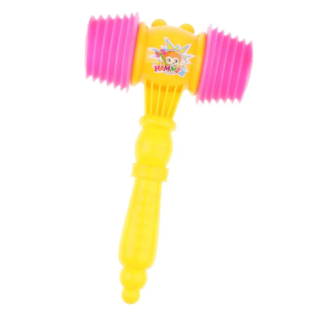 26cm Plastic Squeaky Hammer with Whistle Kids Sound Toy Birthday Gift 