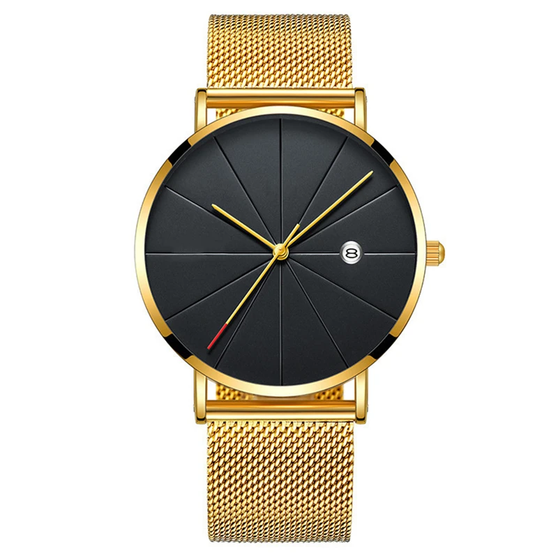 2022 Men Simple Watch Women Dress Stainless Steel Band Top Luxury Brand Quartz Wristwatch Fashion Luxury Ladies Golden Rose Watc