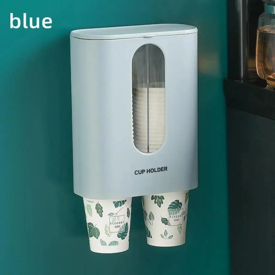 1 Pcs Household Disposable Cup Holder Automatic Cup Extractor Water Dispenser Water Cup Holder Punch Free Paper Cup Storage Rack