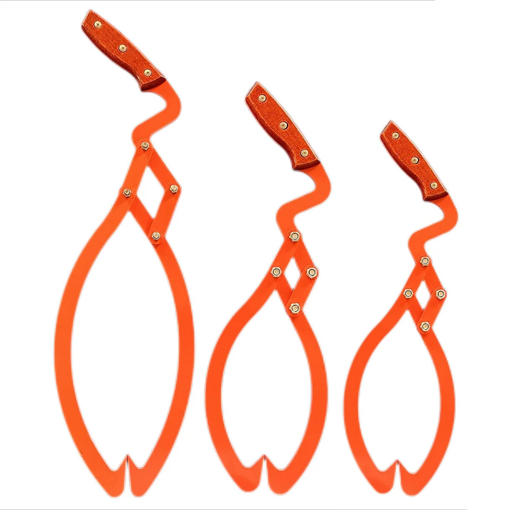 Log Tongs Hand Lifting Grapple Hook Wooden Claw Suit For Garden Wood Handling Tools Firewood Tongs Log Lifter 8/12/20 Inch 6