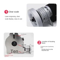 4 inches Milling indexing head rotary table three-jaw chuck universal indexing plate rotating vertical horizontal manual 2