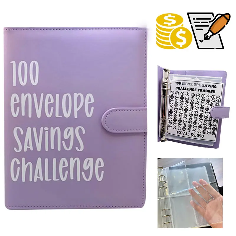 Ensemble de boîte de défi d'enveloppe, moyen facile et amusant d'économiser  100 $, enveloppes d'économie d'argent, scripts d'épargne, 10,000 -  AliExpress